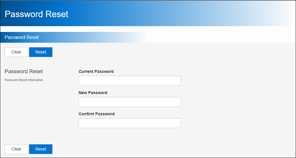 Image of password reset in NMC